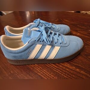 adidas Light Blue and White Sneakers